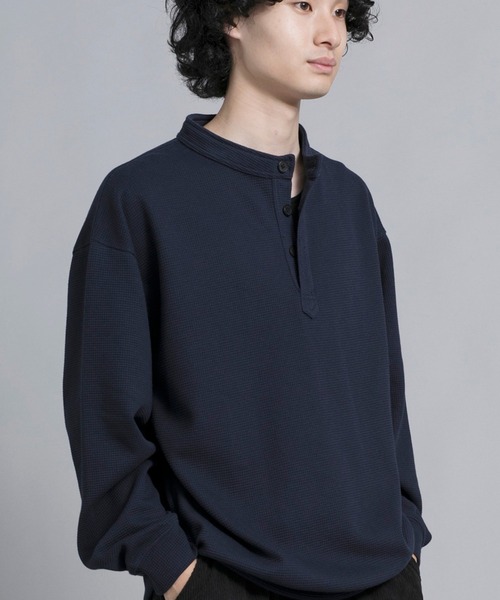 aimoha（アイモハ）の「aimoha men Modern Heritage Henley Pullover（スウェット・メンズ・ブラック/チョコ/ブルー/グリーン・MEDIUM/LARGE/X-LARGE/XX-LARGE/XXX-LARGE）」の4枚目の写真