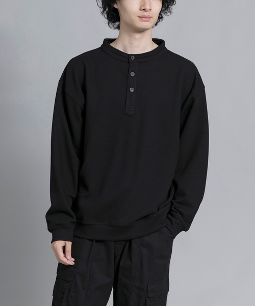 aimoha（アイモハ）の「aimoha men Modern Heritage Henley Pullover（スウェット・メンズ・ブラック/チョコ/ブルー/グリーン・MEDIUM/LARGE/X-LARGE/XX-LARGE/XXX-LARGE）」の7枚目の写真
