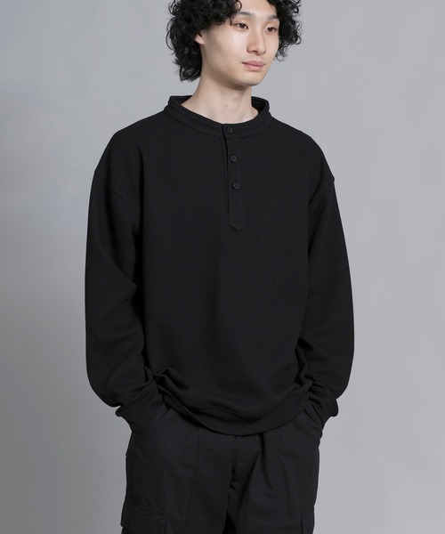aimoha（アイモハ）の「aimoha men Modern Heritage Henley Pullover（スウェット・メンズ・ブラック/チョコ/ブルー/グリーン・MEDIUM/LARGE/X-LARGE/XX-LARGE/XXX-LARGE）」の8枚目の写真