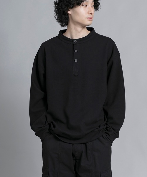 aimoha（アイモハ）の「aimoha men Modern Heritage Henley Pullover（スウェット・メンズ・ブラック/チョコ/ブルー/グリーン・MEDIUM/LARGE/X-LARGE/XX-LARGE/XXX-LARGE）」の9枚目の写真