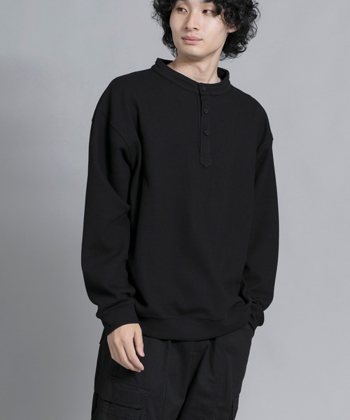aimoha（アイモハ）の「aimoha men Modern Heritage Henley Pullover（スウェット・メンズ・ブラック/チョコ/ブルー/グリーン・MEDIUM/LARGE/X-LARGE/XX-LARGE/XXX-LARGE）」の11枚目の写真