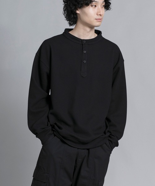 aimoha（アイモハ）の「aimoha men Modern Heritage Henley Pullover（スウェット・メンズ・ブラック/チョコ/ブルー/グリーン・MEDIUM/LARGE/X-LARGE/XX-LARGE/XXX-LARGE）」の12枚目の写真
