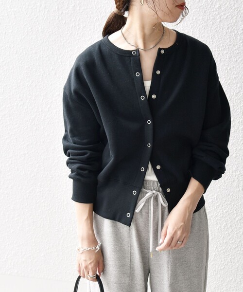 WEB限定】SHIPS any: USA コットン 裏起毛 コンパクト スナップ