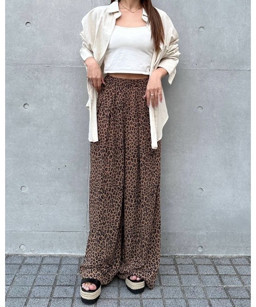 AMAIL（アマイル）の「Jaefun easy pants（その他パンツ・レディース・ブラック/レオパード/レッド・M/S）」の9枚目の写真