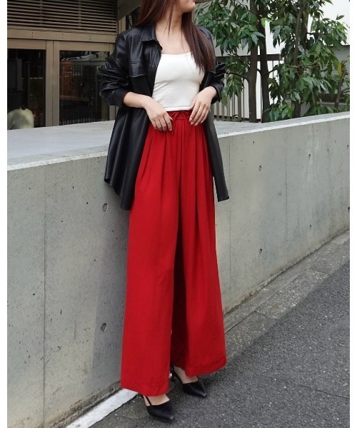 AMAIL（アマイル）の「Jaefun easy pants（その他パンツ・レディース・ブラック/レオパード/レッド・M/S）」の12枚目の写真