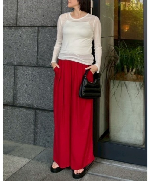 AMAIL（アマイル）の「Jaefun easy pants（その他パンツ・レディース・ブラック/レオパード/レッド・M/S）」の14枚目の写真