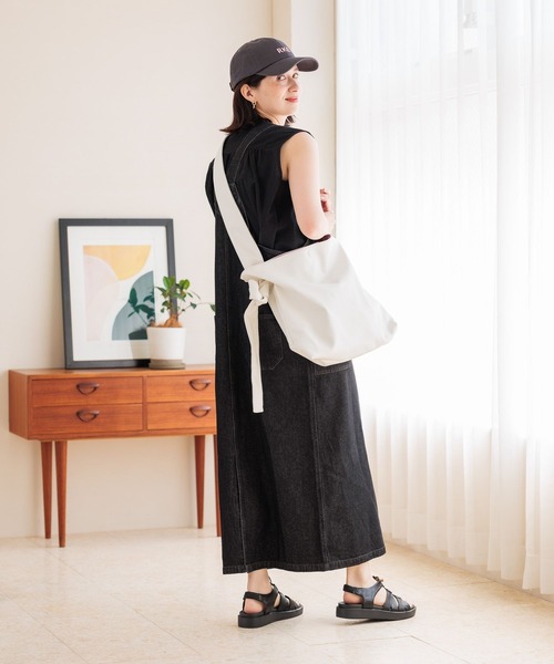 studio CLIP（スタディオクリップ）の「ジャンパースカート[プチサイズあり]（ワンピース・レディース・ブラック/ブルー・LARGE/MEDIUM/PF）」の10枚目の写真