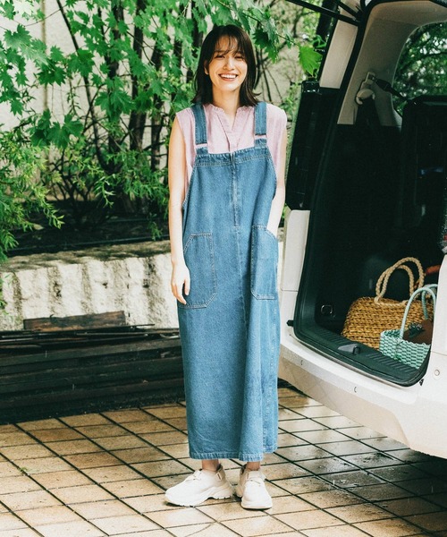 studio CLIP（スタディオクリップ）の「ジャンパースカート[プチサイズあり]（ワンピース・レディース・ブラック/ブルー・LARGE/MEDIUM/PF）」の13枚目の写真