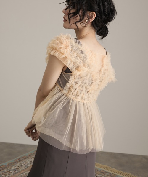 atlo(アトロ)の「ミモレ丈&ノースリーブ フォーマル ペプラム セレモニー 結婚式 パーティー ドレス オケージョンドレス 同窓会 お呼ばれ 二次会 成人式 謝恩会 20代 30代(ドレス・レディース・ベージュ系その他/グレー系1/ブラック系その他・S/M)」の3枚目の写真