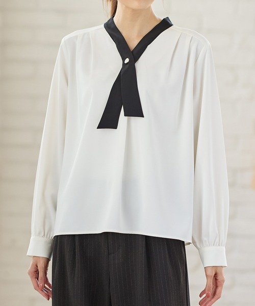 ブラウス ヴィンテージサテンリボンブラウス | Blouse | HER. Online Store