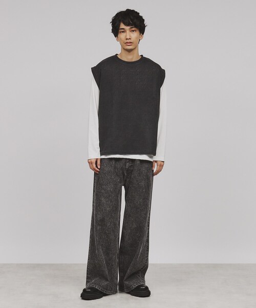 tk.TAKEO KIKUCHI(ティーケータケオキクチ)の「◆【2点セット】モールベスト&カットソー(ベスト・メンズ・チャコールグレー/サンドベージュ/ネイビー・04/03/02)」の16枚目の写真