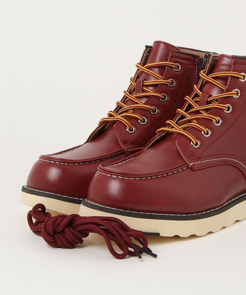ARCADE（アーケード）の「モカシントゥーワークブーツ　サイドジップ付き (替えヒモ付き)（ブーツ・メンズ・ワインレッド/ブラック/ブラウン・25.5cm/26.5cm/26.0cm/27.0cm/28.0cm）」の13枚目の写真