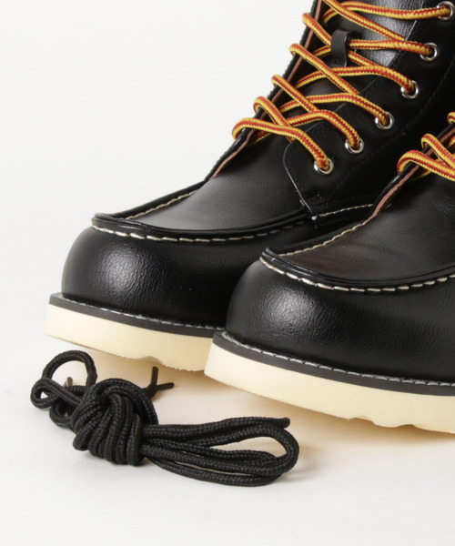 ARCADE（アーケード）の「モカシントゥーワークブーツ　サイドジップ付き (替えヒモ付き)（ブーツ・メンズ・ワインレッド/ブラック/ブラウン・25.5cm/26.5cm/26.0cm/27.0cm/28.0cm）」の8枚目の写真