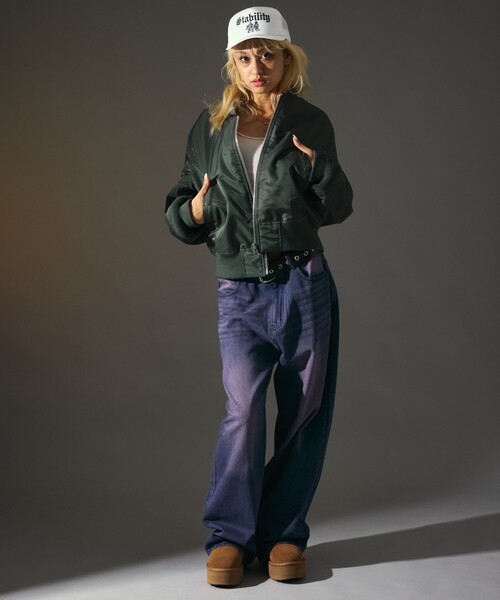 FREAK'S STORE（フリークスストア）の「限定展開 MR HEARTS/ミスターハーツ MR HEARTS/ミスターハーツ SHORT LENGTH MA-1（MA-1・メンズ・ブラック/オリーブ・SMALL/MEDIUM/LARGE）」の22枚目の写真