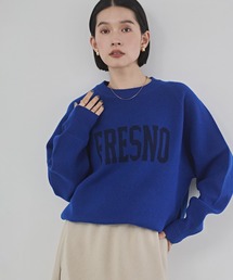 ニット/セーター（ブルー・ネイビー/青色系・前面プリント