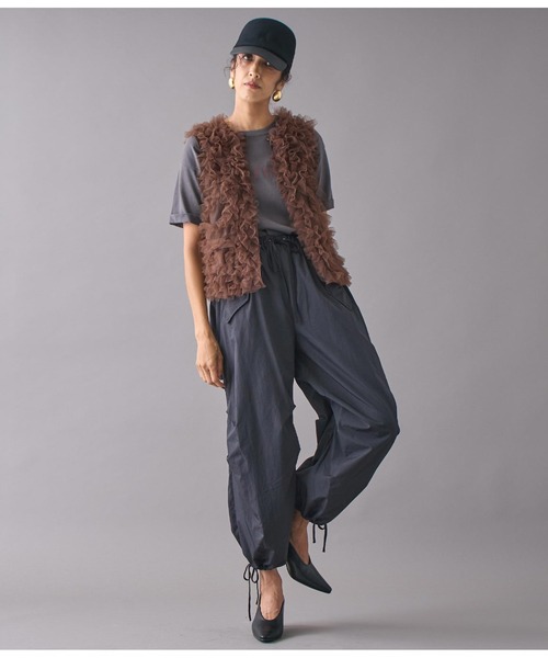 Settimissimo（セッティミッシモ）の「フェルトレザータッチコンビキャップ（キャップ・レディース・ブラック/グレー・FREE）」の6枚目の写真