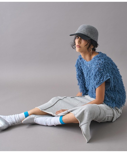 Settimissimo（セッティミッシモ）の「フェルトレザータッチコンビキャップ（キャップ・レディース・ブラック/グレー・FREE）」の10枚目の写真