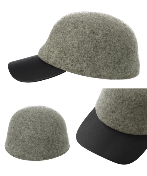 Settimissimo（セッティミッシモ）の「フェルトレザータッチコンビキャップ（キャップ・レディース・ブラック/グレー・FREE）」の11枚目の写真