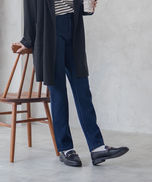 NAVY(ネイビー)の「nAvy あったか 温℃ 裏起毛スリムパンツ(その他パンツ・レディース・ワンウォッシュ/ブルー/ブラック・S/M/L/XL)」の3枚目の写真