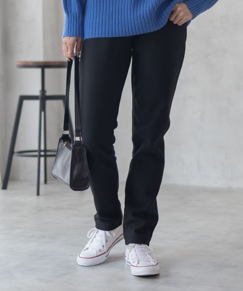 NAVY(ネイビー)の「nAvy あったか 温℃ 裏起毛スリムパンツ(その他パンツ・レディース・ワンウォッシュ/ブルー/ブラック・S/M/L/XL)」の7枚目の写真