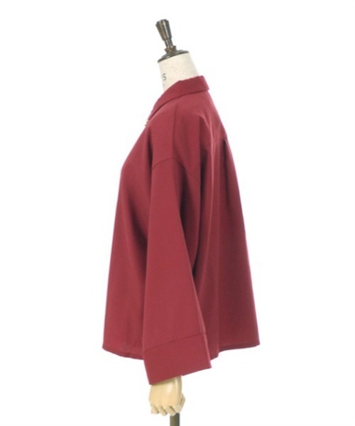 axes femme(アクシーズファム)の「ショルダージップビッグシャツ(シャツ/ブラウス・レディース・ワイン/ブラック/ホワイト・FREE)」の13枚目の写真