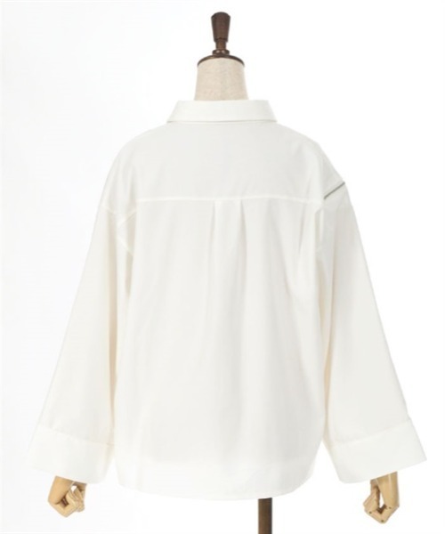 axes femme(アクシーズファム)の「ショルダージップビッグシャツ(シャツ/ブラウス・レディース・ワイン/ブラック/ホワイト・FREE)」の22枚目の写真