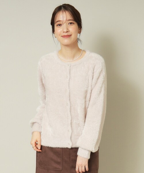 ITS'DEMO(イッツデモ)の「◆【手洗い可】フェザーヤーンクルーカーディガン(カーディガン/ボレロ・レディース・オフホワイト/チャコールグレー/ピンク/ベージュ・00)」の13枚目の写真