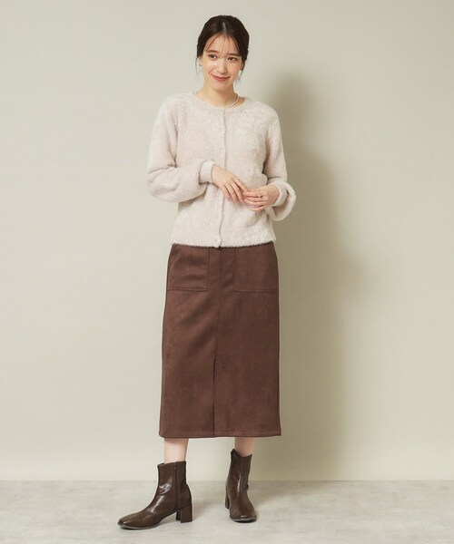 ITS'DEMO(イッツデモ)の「◆【手洗い可】フェザーヤーンクルーカーディガン(カーディガン/ボレロ・レディース・オフホワイト/チャコールグレー/ピンク/ベージュ・00)」の15枚目の写真