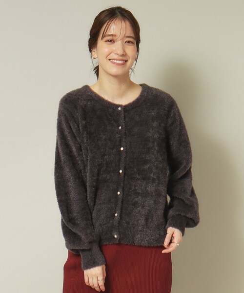 ITS'DEMO(イッツデモ)の「◆【手洗い可】フェザーヤーンクルーカーディガン(カーディガン/ボレロ・レディース・オフホワイト/チャコールグレー/ピンク/ベージュ・00)」の21枚目の写真