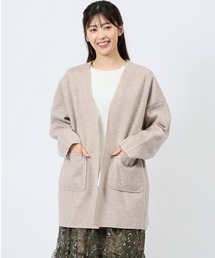 m.f.editorial | 【ゆったり ポケット付き】m.f.エディトリアル レディース 両面起毛 ニットコーディガン(カーディガン/ボレロ)