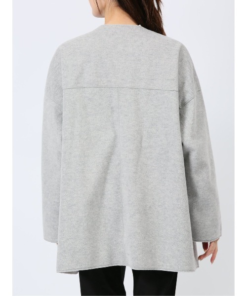 m.f.editorial（エムエフエディトリアル）の「【ゆったり ポケット付き】m.f.エディトリアル レディース 両面起毛 ニットコーディガン（カーディガン/ボレロ・レディース・ベージュ/グレー・LARGE/MEDIUM）」の11枚目の写真