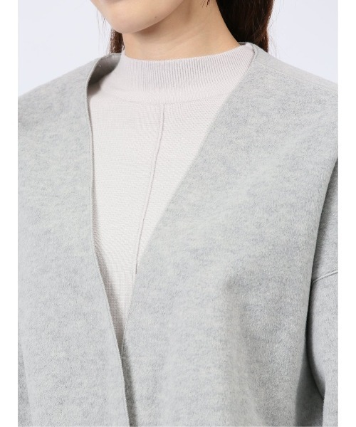 m.f.editorial（エムエフエディトリアル）の「【ゆったり ポケット付き】m.f.エディトリアル レディース 両面起毛 ニットコーディガン（カーディガン/ボレロ・レディース・ベージュ/グレー・LARGE/MEDIUM）」の12枚目の写真