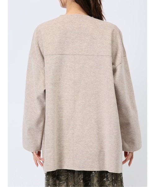 m.f.editorial（エムエフエディトリアル）の「【ゆったり ポケット付き】m.f.エディトリアル レディース 両面起毛 ニットコーディガン（カーディガン/ボレロ・レディース・ベージュ/グレー・LARGE/MEDIUM）」の22枚目の写真