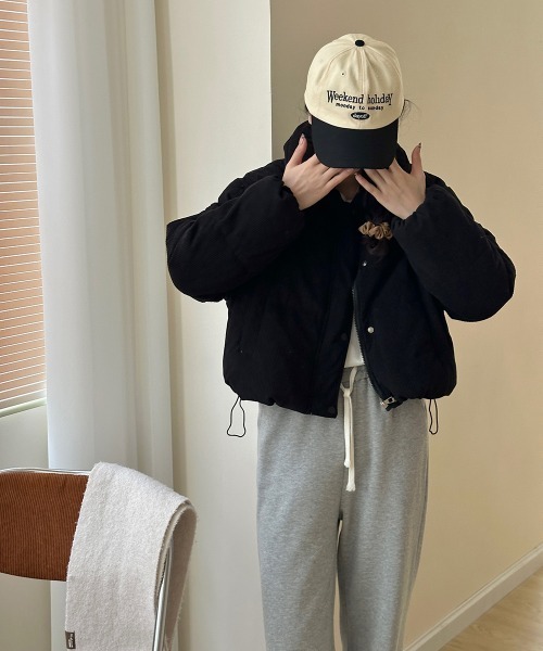 by muni:r（バイ ムニール）の「コーデュロイボタンダウンジャケット（ダウンジャケット/コート・レディース・ブラック/クリーム/ホワイト・FREE）」の14枚目の写真