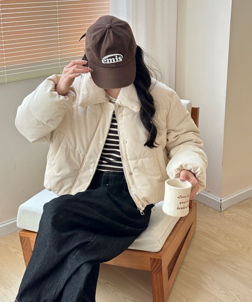 セール】コーデュロイボタンダウンジャケット（ダウンジャケット