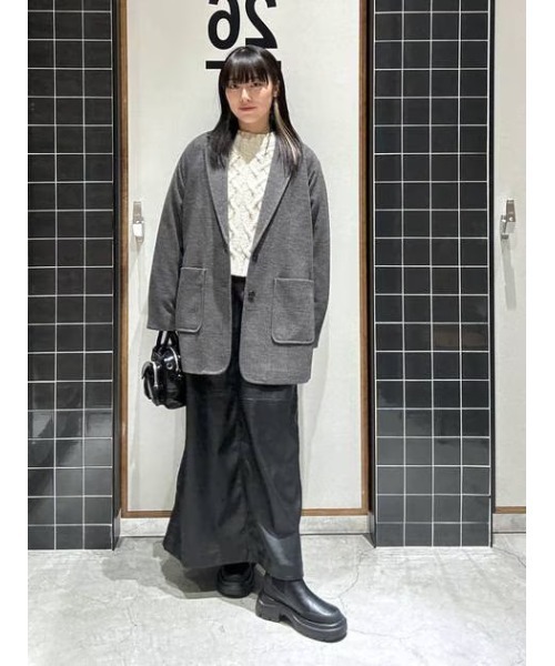 niko and...(ニコアンド)の「ケーブルステッチニットプルオーバー(ニット/セーター・レディース・ライトグリーン/アイボリー/ブラック/グレー・MEDIUM/LARGE)」の11枚目の写真