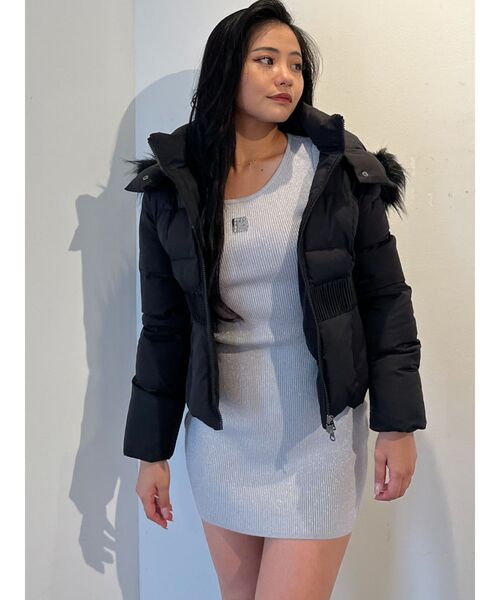 GYDA(ジェイダ)の「GYGYベルト付きショートダウンコート(ダウンジャケット/コート・レディース・ブラック・FREE)」の14枚目の写真