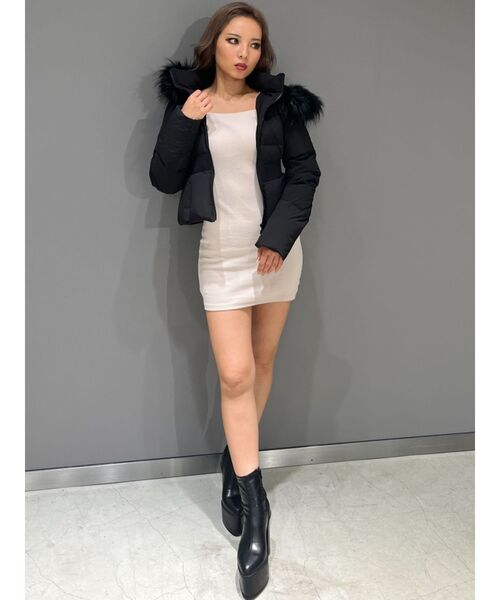 GYDA(ジェイダ)の「GYGYベルト付きショートダウンコート(ダウンジャケット/コート・レディース・ブラック・FREE)」の21枚目の写真