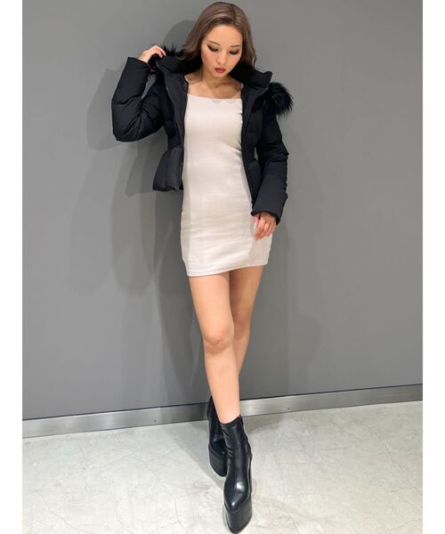 GYDA(ジェイダ)の「GYGYベルト付きショートダウンコート(ダウンジャケット/コート・レディース・ブラック・FREE)」の22枚目の写真