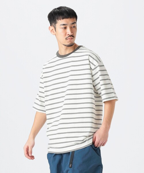 B:MING by BEAMS(ビーミングバイビームス)の「抗菌防臭 ボーダー クルーネック T シャツ(Tシャツ/カットソー・メンズ・ネイビー/チャコールグレー・S/M/L/XL)」の3枚目の写真
