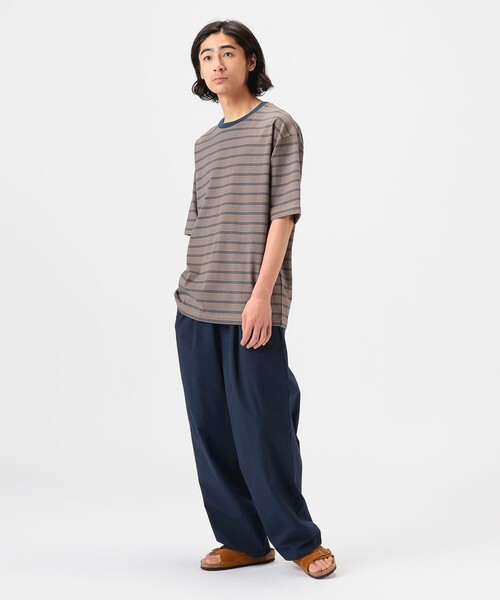 B:MING by BEAMS(ビーミングバイビームス)の「抗菌防臭 ボーダー クルーネック T シャツ(Tシャツ/カットソー・メンズ・ネイビー/チャコールグレー・S/M/L/XL)」の5枚目の写真