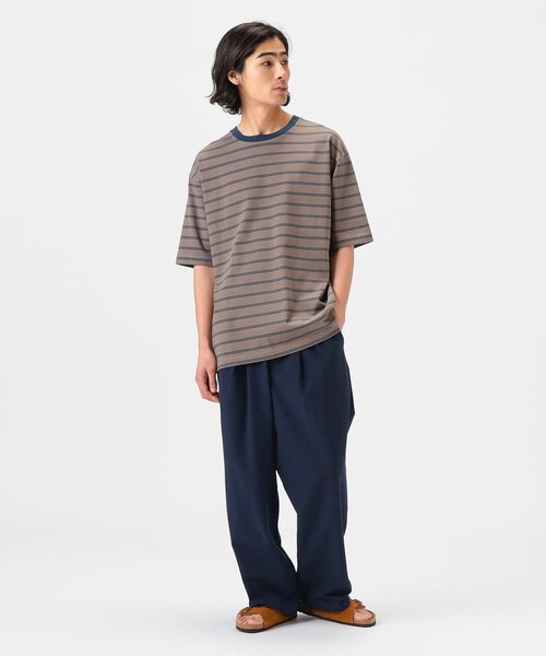 B:MING by BEAMS(ビーミングバイビームス)の「抗菌防臭 ボーダー クルーネック T シャツ(Tシャツ/カットソー・メンズ・ネイビー/チャコールグレー・S/M/L/XL)」の6枚目の写真