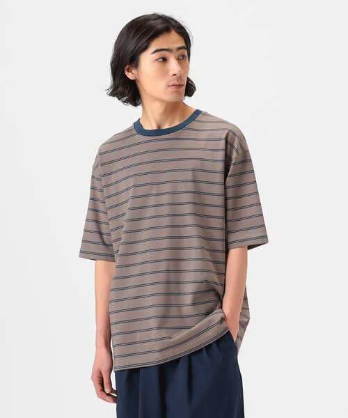 B:MING by BEAMS(ビーミングバイビームス)の「抗菌防臭 ボーダー クルーネック T シャツ(Tシャツ/カットソー・メンズ・ネイビー/チャコールグレー・S/M/L/XL)」の7枚目の写真
