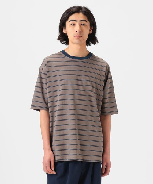 B:MING by BEAMS(ビーミングバイビームス)の「抗菌防臭 ボーダー クルーネック T シャツ(Tシャツ/カットソー・メンズ・ネイビー/チャコールグレー・S/M/L/XL)」の18枚目の写真