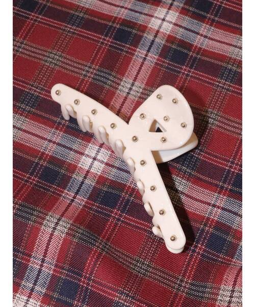 jouetie（ジュエティ）の「スタッズヘアクリップ（ヘアピン・レディース・アイボリー/ブラック・FREE）」の2枚目の写真