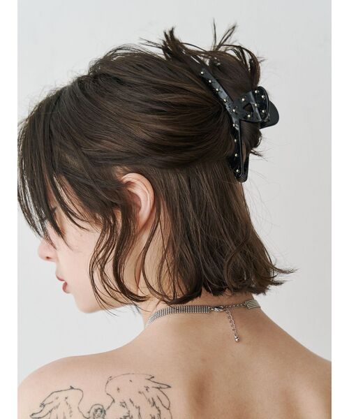 jouetie（ジュエティ）の「スタッズヘアクリップ（ヘアピン・レディース・アイボリー/ブラック・FREE）」の3枚目の写真