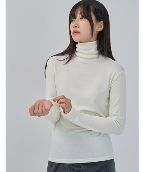 3.3 Field Trip （3.3フィールドトリップ）の「3.3 Field Trip／ソフトタートルネック（微起毛）（Tシャツ/カットソー・レディース・ブラック/アイボリー/グレー・FREE）」の4枚目の写真