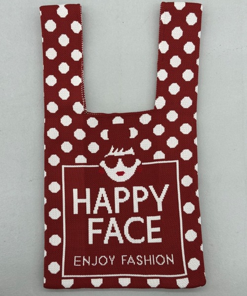 deux amour（ドゥーザムール）の「HAPPYFACE ドットバッグ（トートバッグ・レディース・ネイビー/ブラウン/レッド/ブラック・FREE）」の7枚目の写真