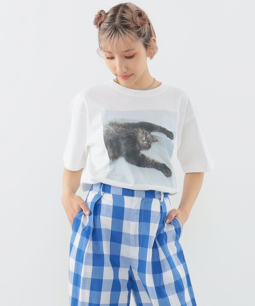 tシャツ 「COLLABORATION」清水奈緒 / デコ伸び Tシャツ レディース COLLABORATION】清水奈緒 / デコ伸び Tシャツ（Tシャツ