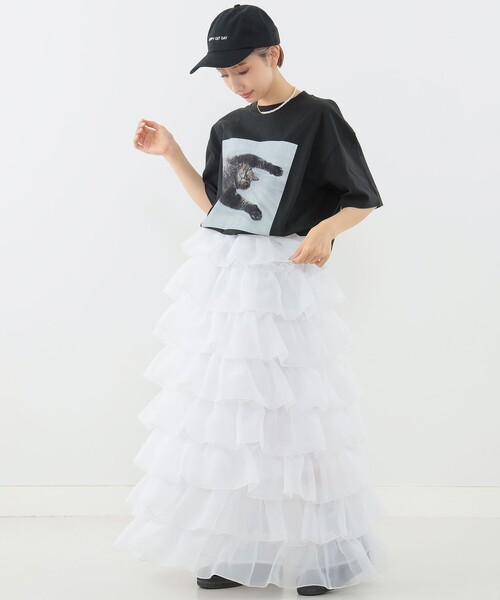 tシャツ 「COLLABORATION」清水奈緒 / デコ伸び Tシャツ レディース COLLABORATION】清水奈緒 / デコ伸び Tシャツ（Tシャツ